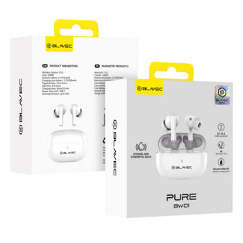 Casque Bluetooth TWS BW-01 Pure blanc – Image 4